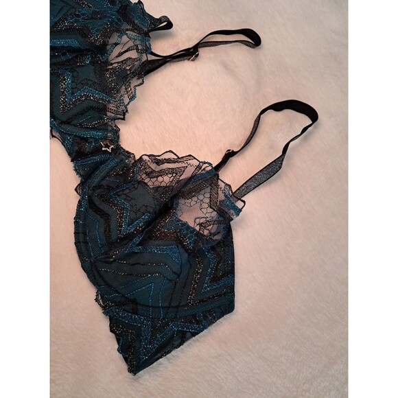 Savage X Fenty Shining Star Half Cup Plunge Bra Starstruck Wildflower 36C NWT - Picture 5 of 9